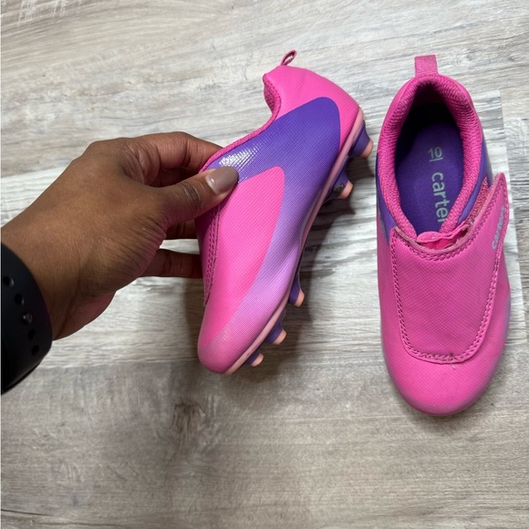 Pink and Purpler Carters Toddler Soccer Cleats size 10c - Picture 2 of 4